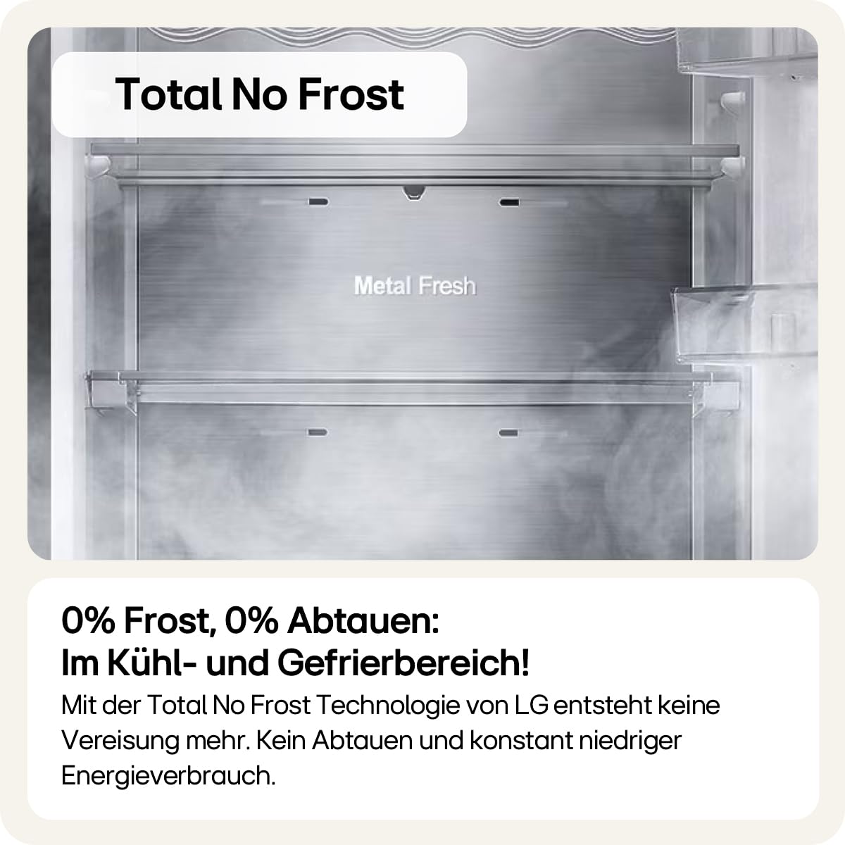 LG GBG7190CEV Kühl-Gefrierkombination 349 L mit InstaView, Total No Frost, Touch-Display, Energieklasse C, Essence Black Steel - Image 4