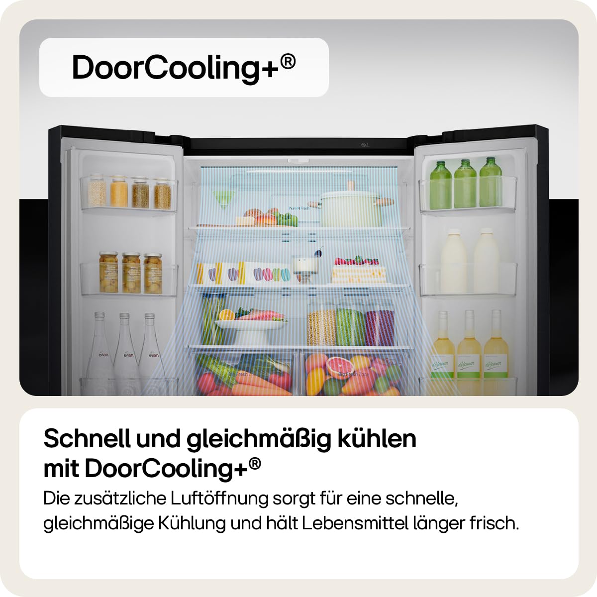 LG French-Door Kühlschrank GMG960EVEE, 638 L Kühl-Gefrierkombination No Frost mit InstaView, Craft Ice & Eisspender - Image 5