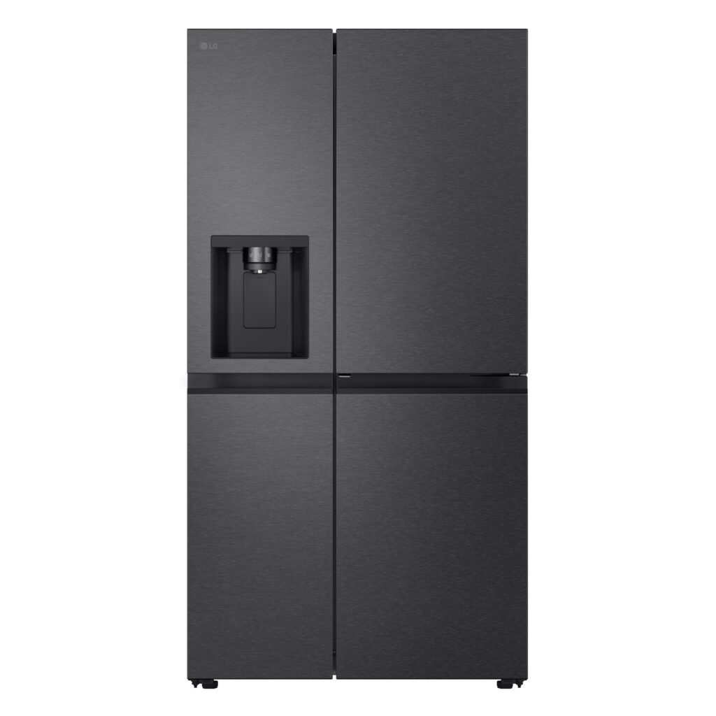 LG GSJC41EPPE Side-by-Side Kühlschrank 641 L mit Eiswürfelspender, Door-in-Door, Total No Frost, Energieklasse E, Schwarz