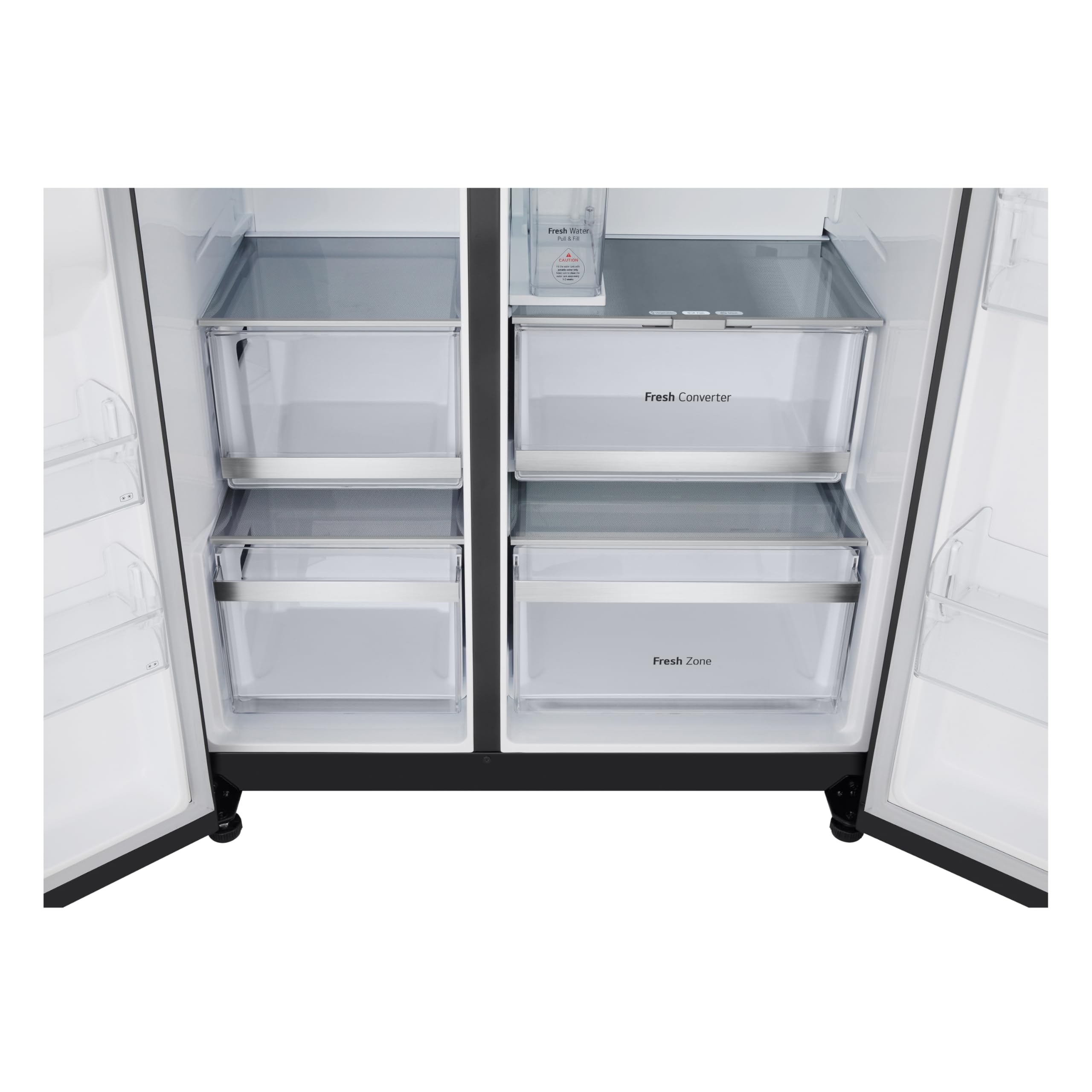 LG Side-by-Side Kühlschrank GSXE91EVAD mit Eiswürfelspender, 628 L, InstaView, Door-in-Door, Matte Black - Image 14