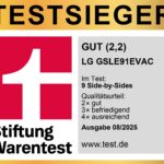 LG GSLE91EVAC Side-by-Side Kühlschrank, 628 L – Produktansicht 3