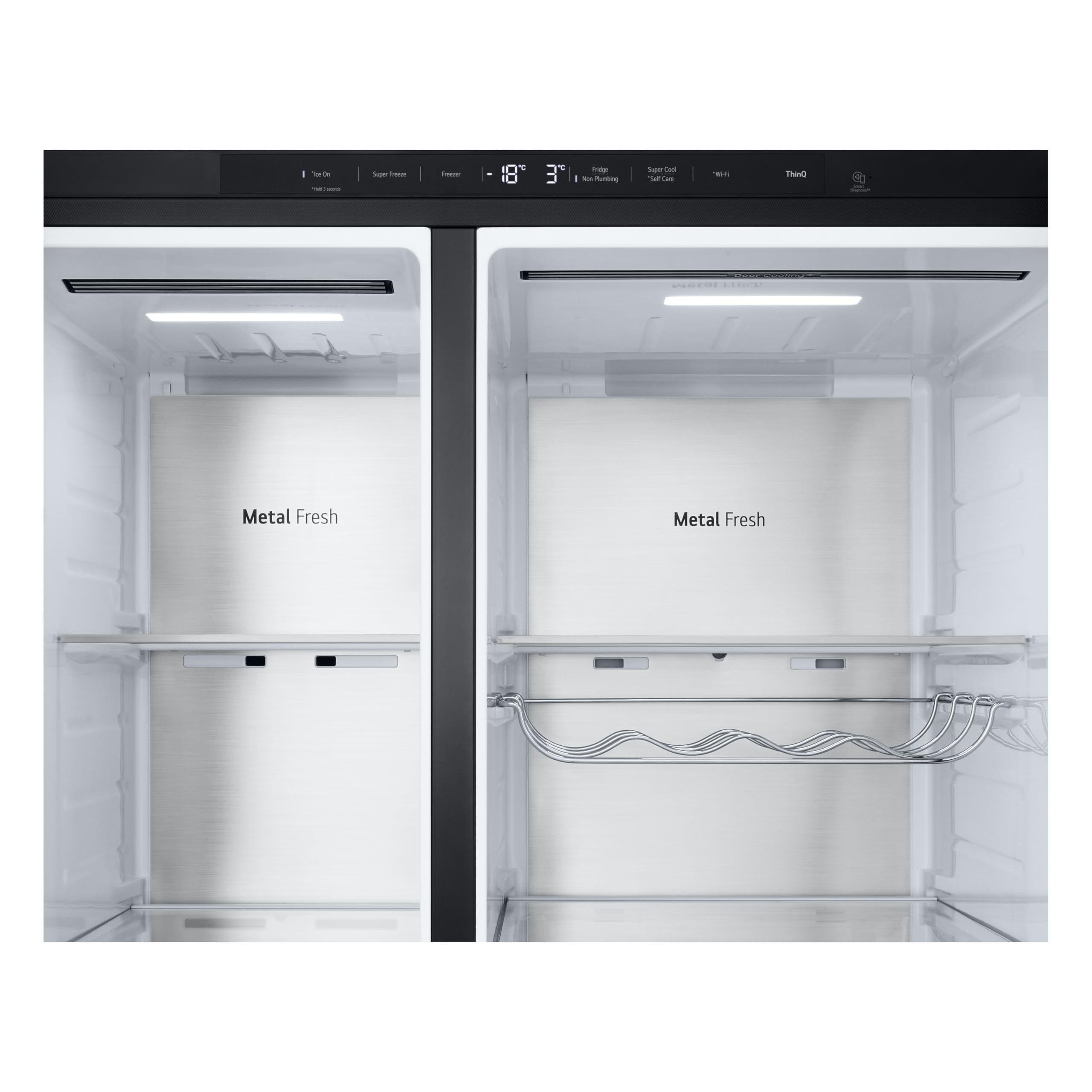 LG Side-by-Side Kühlschrank GSXE91EVAD mit Eiswürfelspender, 628 L, InstaView, Door-in-Door, Matte Black - Image 13