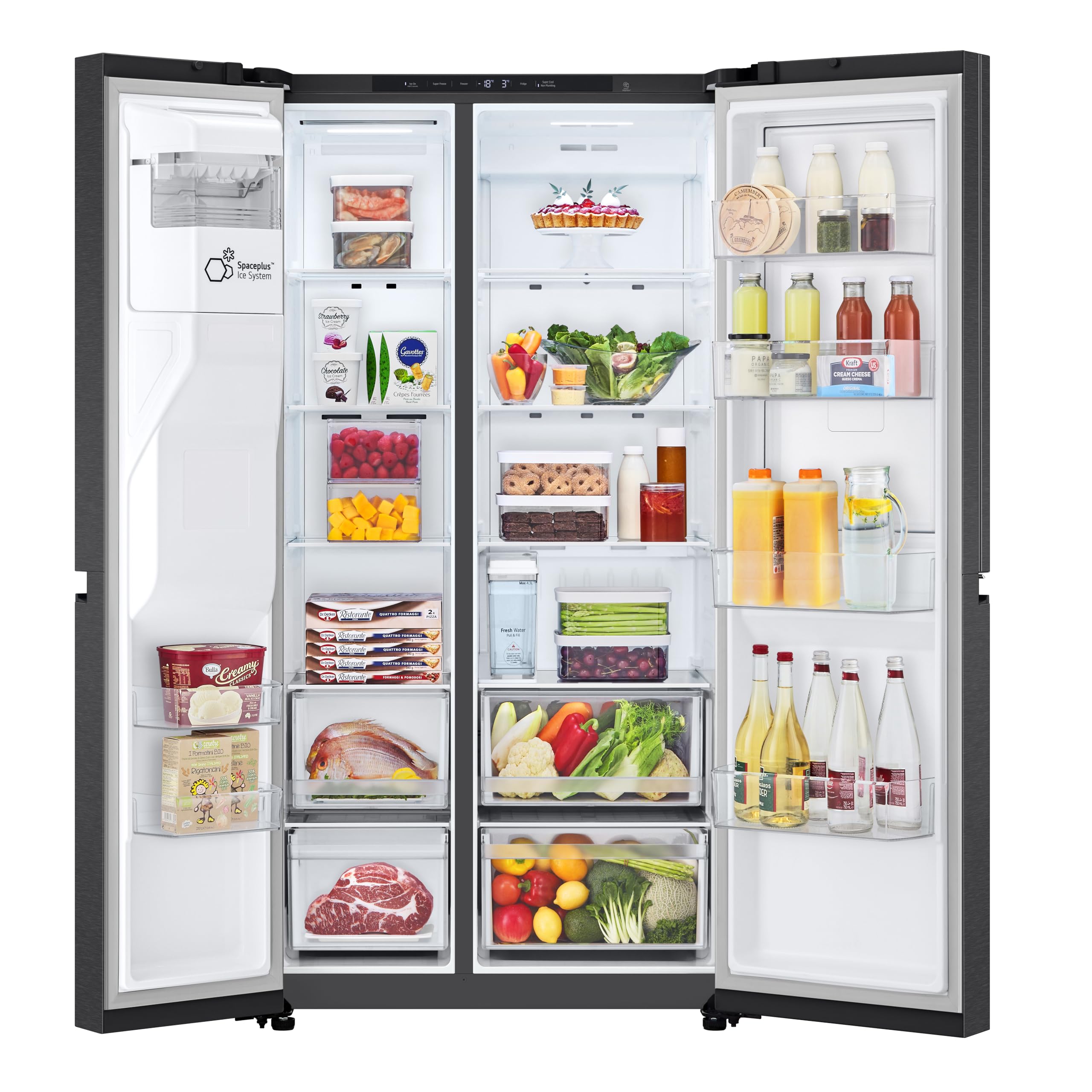LG GSJC41EPPE Side-by-Side Kühlschrank 641 L mit Eiswürfelspender, Door-in-Door, Total No Frost, Energieklasse E, Schwarz - Image 5